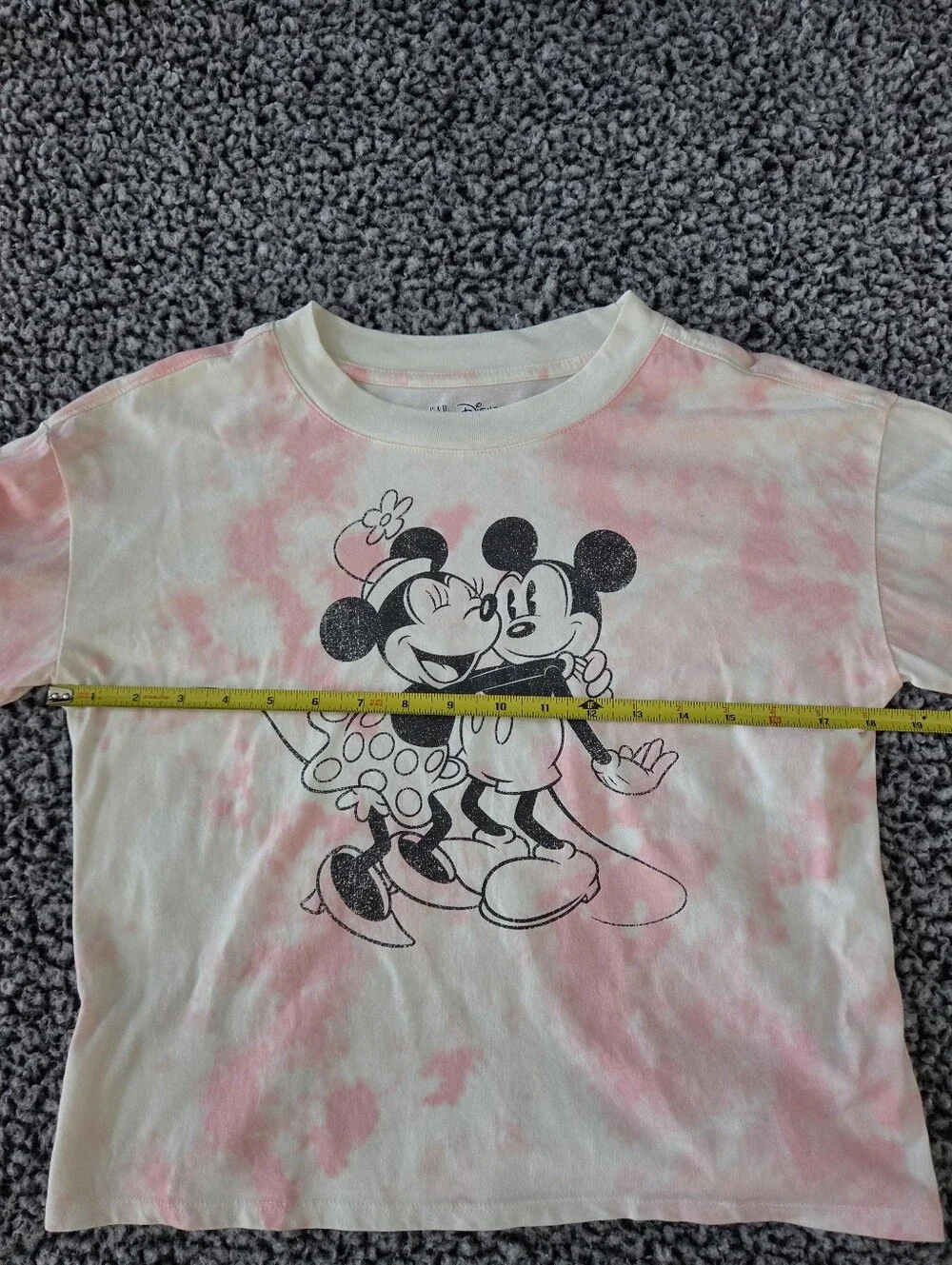Gap Kids Disney Mickey & Minnie Pink Tie Dye Long Sleeve Pullover Girls XL 12